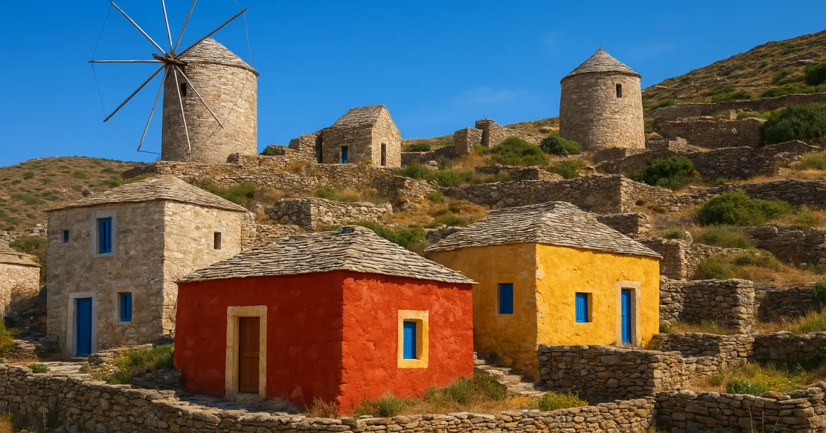 Kea's Architectural Heritage: Colour, Stone Farmhouses and Watermills in the Cyclades